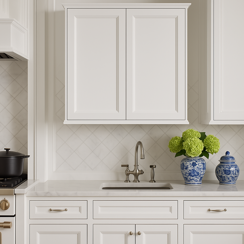 PELHAM & WHITE Keyport Shaker 36" Wall Kitchen Cabinet in White