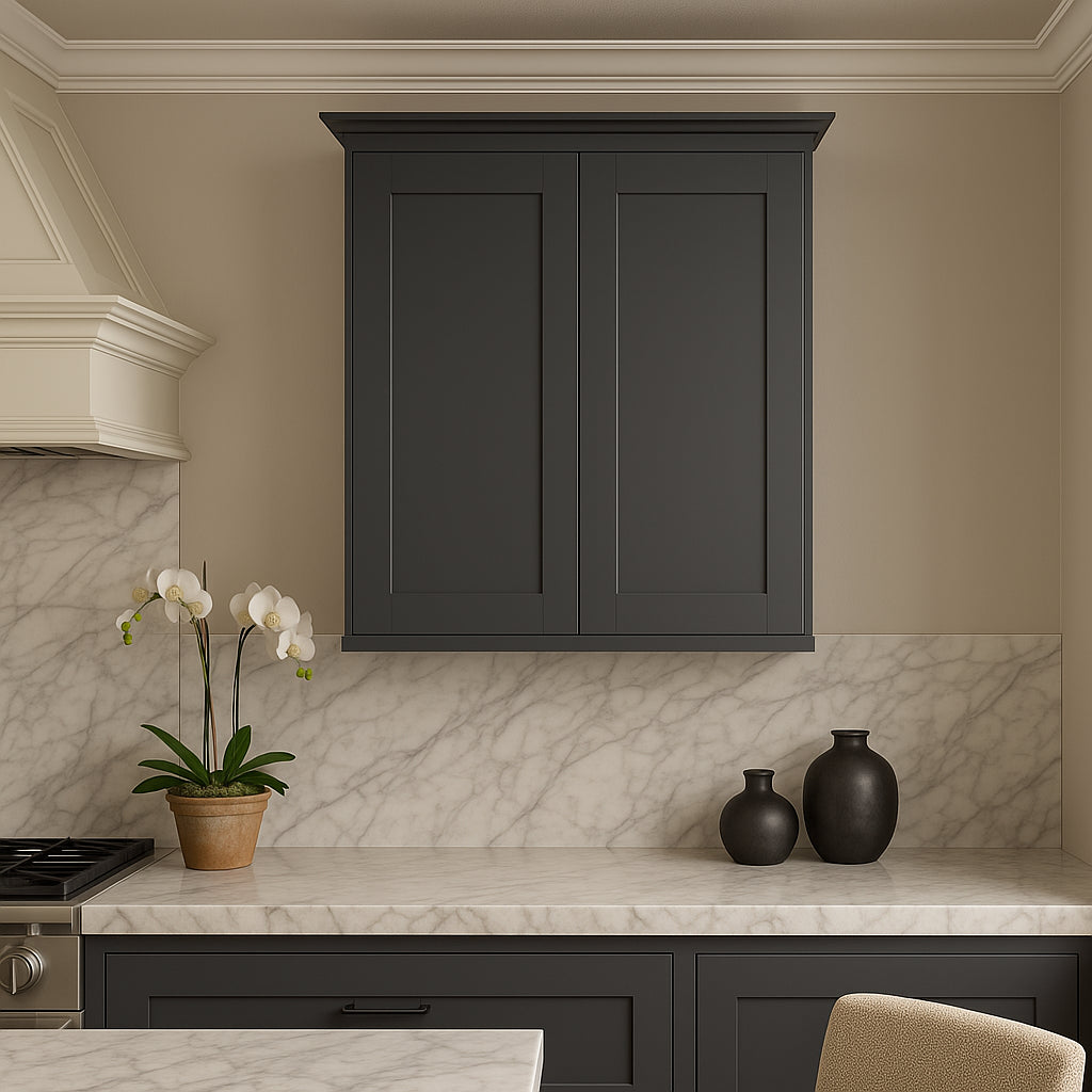 MILL'S PRIDE Richmond Venetian Onyx Plywood Shaker Wall Kitchen Cabinet, 30x12x36 in
