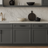 PELHAM & WHITE Keyport Shaker Charcoal Base Kitchen Cabinet - 24 in. W x 24 in. D x 34.5 in. H