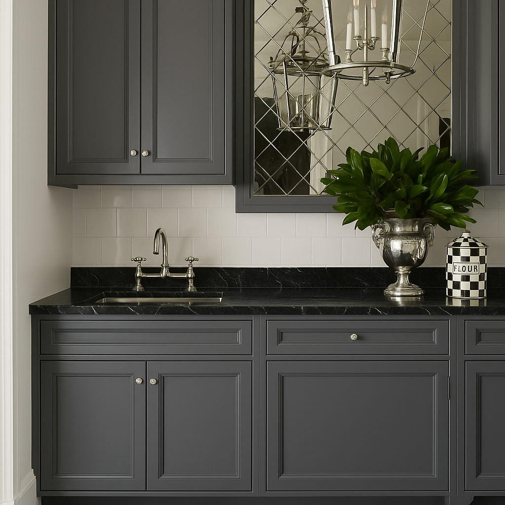 PELHAM & WHITE Keyport Shaker Charcoal Plywood Sink Base Cabinet - Tool-Free Assembly