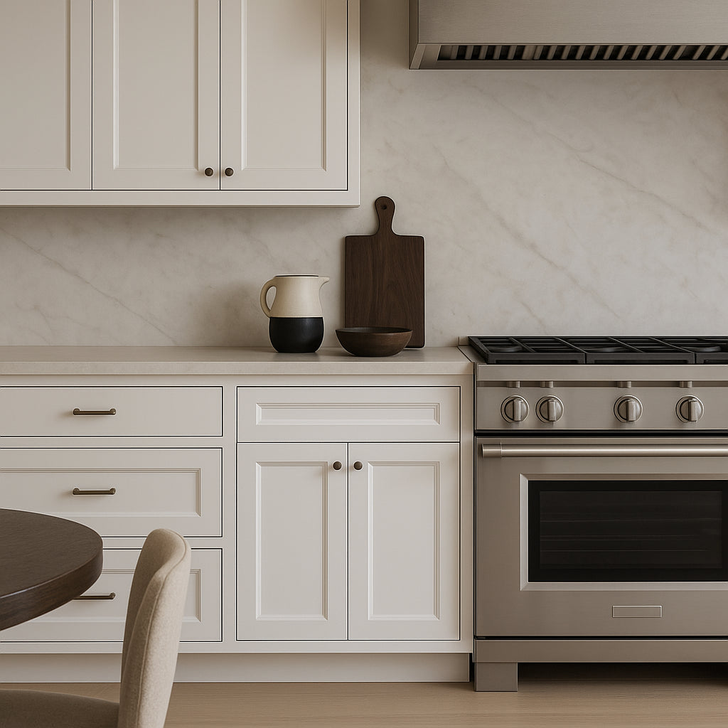 PELHAM & WHITE Keyport Shaker White Plywood Kitchen Cabinet, Tool-Free Assembly