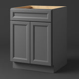 PELHAM & WHITE Keyport Shaker Charcoal Base Kitchen Cabinet - Tool-Free Assembly