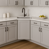 Hampton Bay Cambridge Gray Shaker Ready to Assemble Corner Sink Base Cabinet (36 in. W x 24.5 in. D x 34.5 in. H)