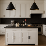 FUNKOL White MDF Kitchen Cabinet with Drawers and Doors