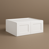 Plywell Shaker High Double Door Wall Cabinet, Ready to Assemble, White