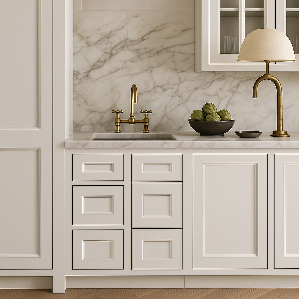 CASAINC White Shaker 3-Drawer Base Kitchen Cabinet, Ready to Assemble