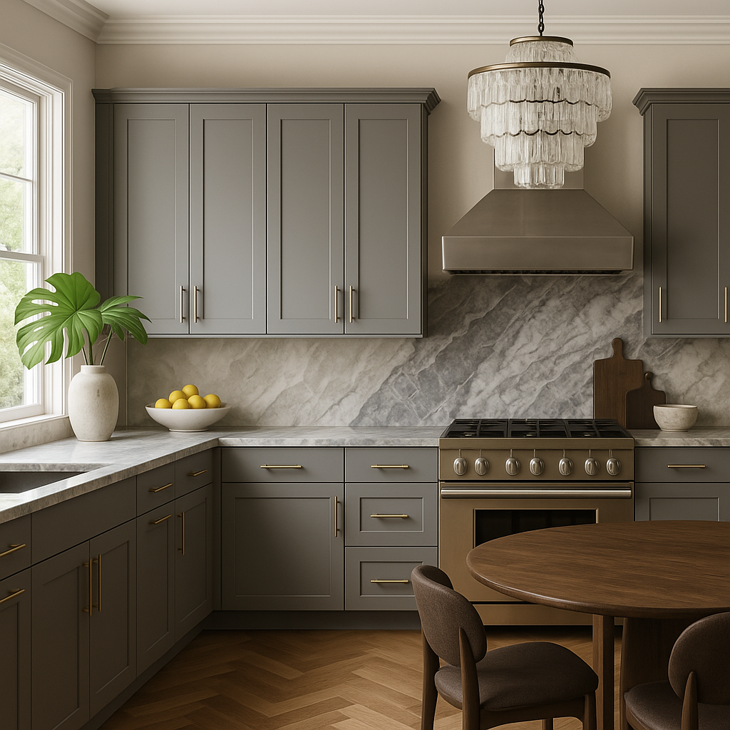 MILL'S PRIDE Richmond Vesuvius Gray Plywood Shaker Wall Kitchen Cabinet - 30x12x42