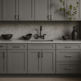 HOMEIBRO Shaker Gray Plywood Base Kitchen Cabinet with Drawer and Door