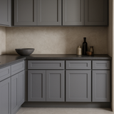 HOMEIBRO Shaker Gray Base Kitchen Cabinet with Drawer and Door