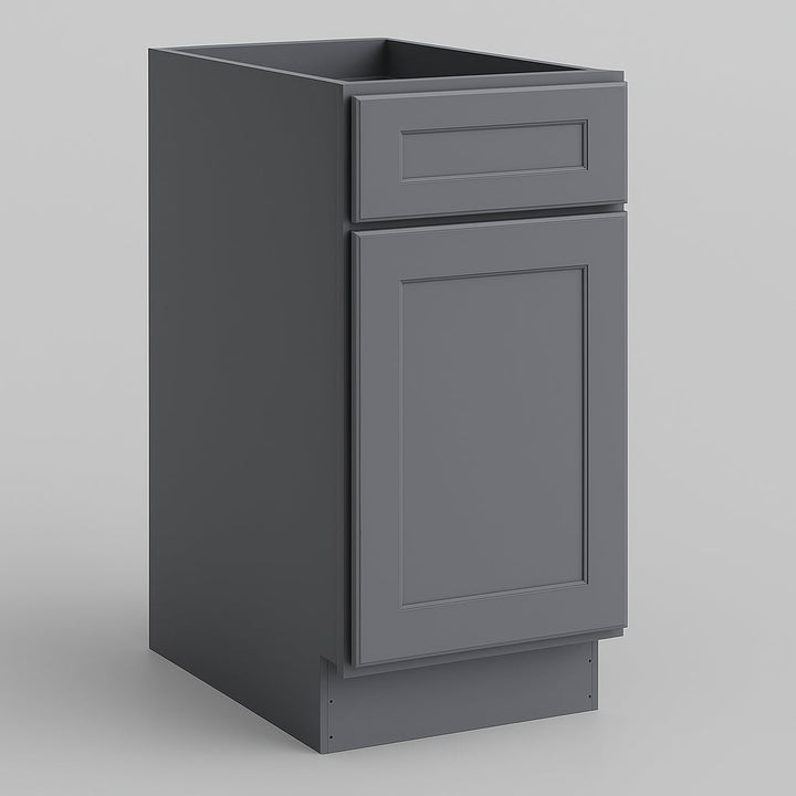 HOMEIBRO Shaker Gray Base Kitchen Cabinet with Drawer and Door