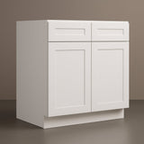 HOMEIBRO Shaker Dove Plywood Sink Base Cabinet - 36" W x 24" D x 34.5" H