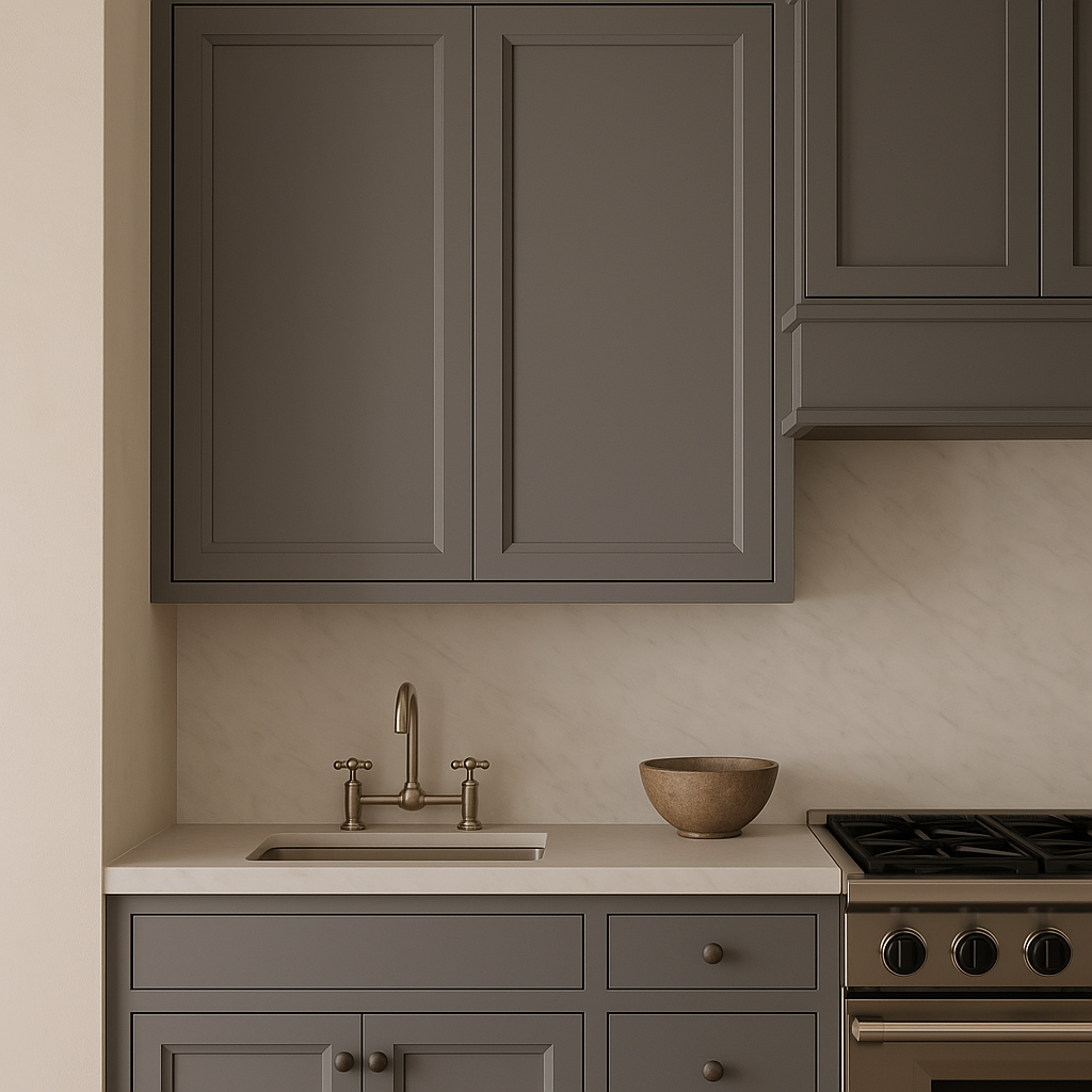PELHAM & WHITE Keyport Shaker Wall Kitchen Cabinet, Charcoal Gray, 36x12x36 in.