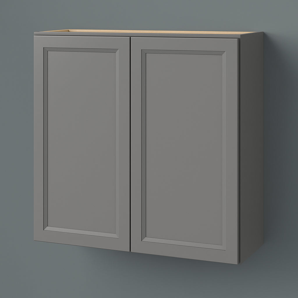 PELHAM & WHITE Keyport Shaker Wall Kitchen Cabinet, Charcoal Gray, 36x12x36 in.