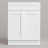 HOMEIBRO Shaker White Plywood Base Kitchen Cabinet with Drawer and Doors