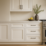 CASAINC White Shaker 3-Drawer Base Cabinet, Ready to Assemble