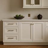 CASAINC White Shaker 3-Drawer Base Cabinet, Ready to Assemble