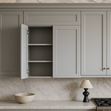 Plywell Shaker Gray Double Door Wall Cabinet with Adjustable Shelves