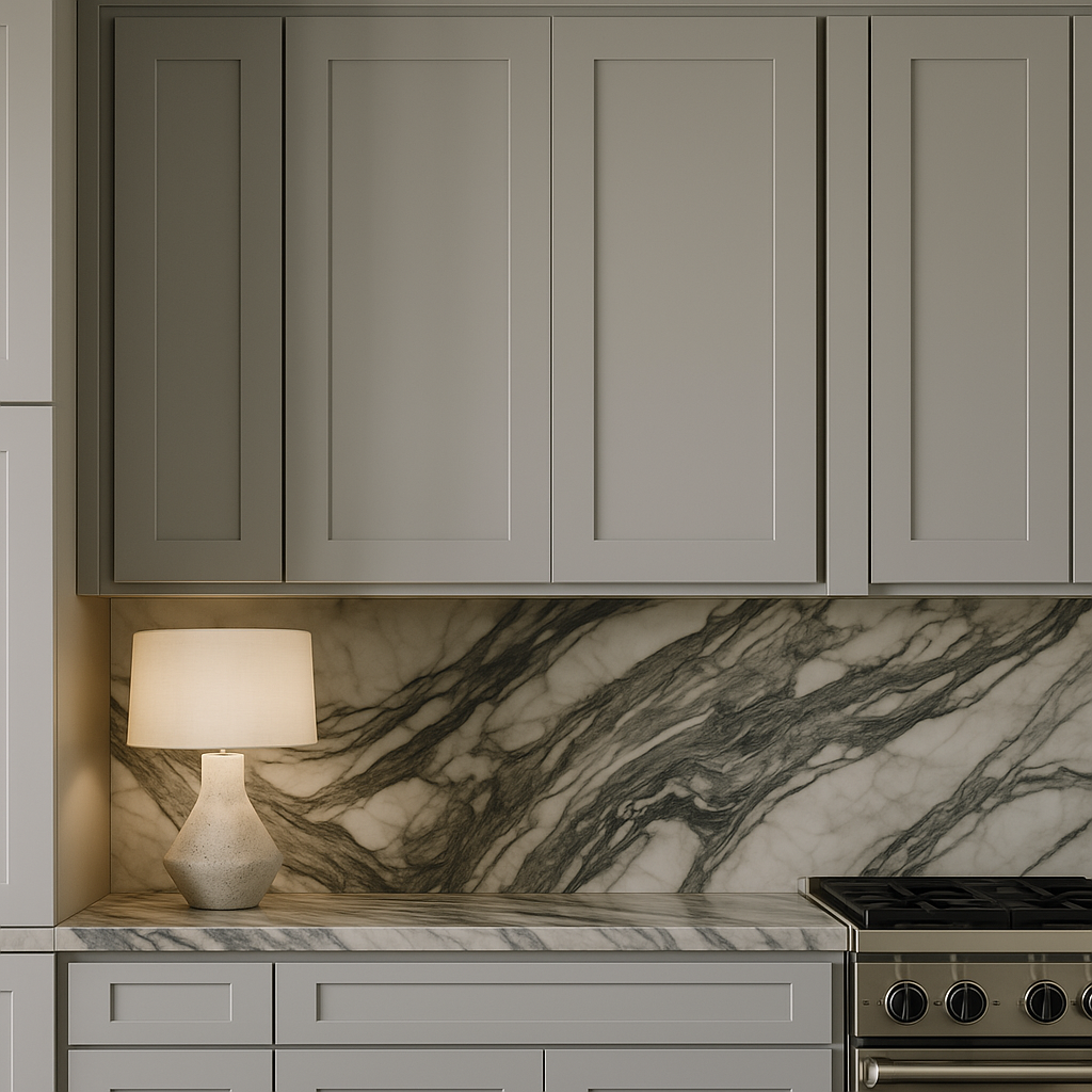 Plywell Shaker Gray Double Door Wall Cabinet with Adjustable Shelves