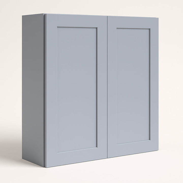 Plywell Shaker Gray Double Door Wall Cabinet with Adjustable Shelves