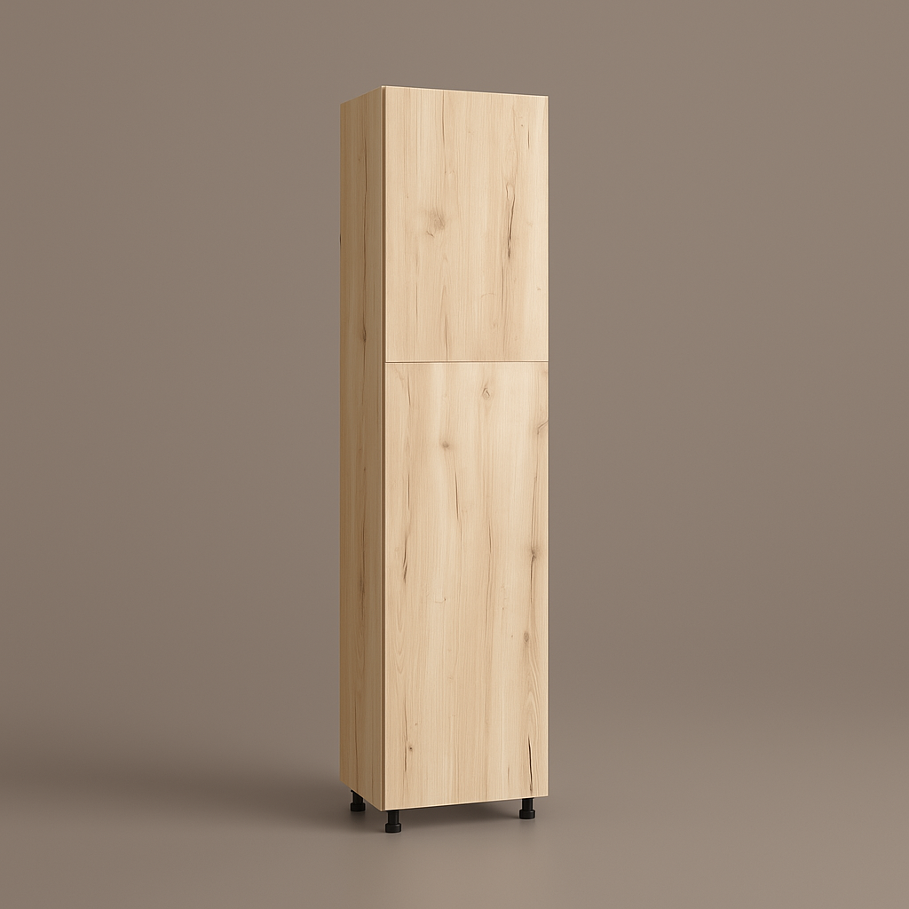 Cambridge Radiance Ready-to-Assemble Slab Pantry Kitchen Cabinet, Light Oak, 18x24x84