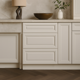 CASAINC 24" Pearl White Kitchen Cabinet with 3 Drawers - Durable Plywood Construction