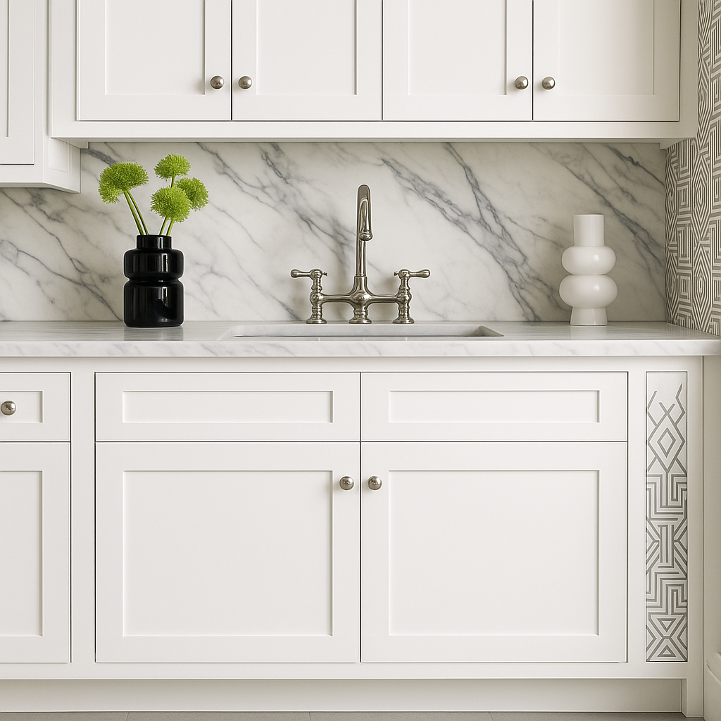 Plywell Shaker Sink Base Cabinet, Ready to Assemble, White, 42x34.5x24 in.