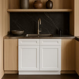 HOMLUX Ready to Assemble Sink Base Cabinet, Shaker White, 36 in. W x 24 in. D x 34.5 in. H