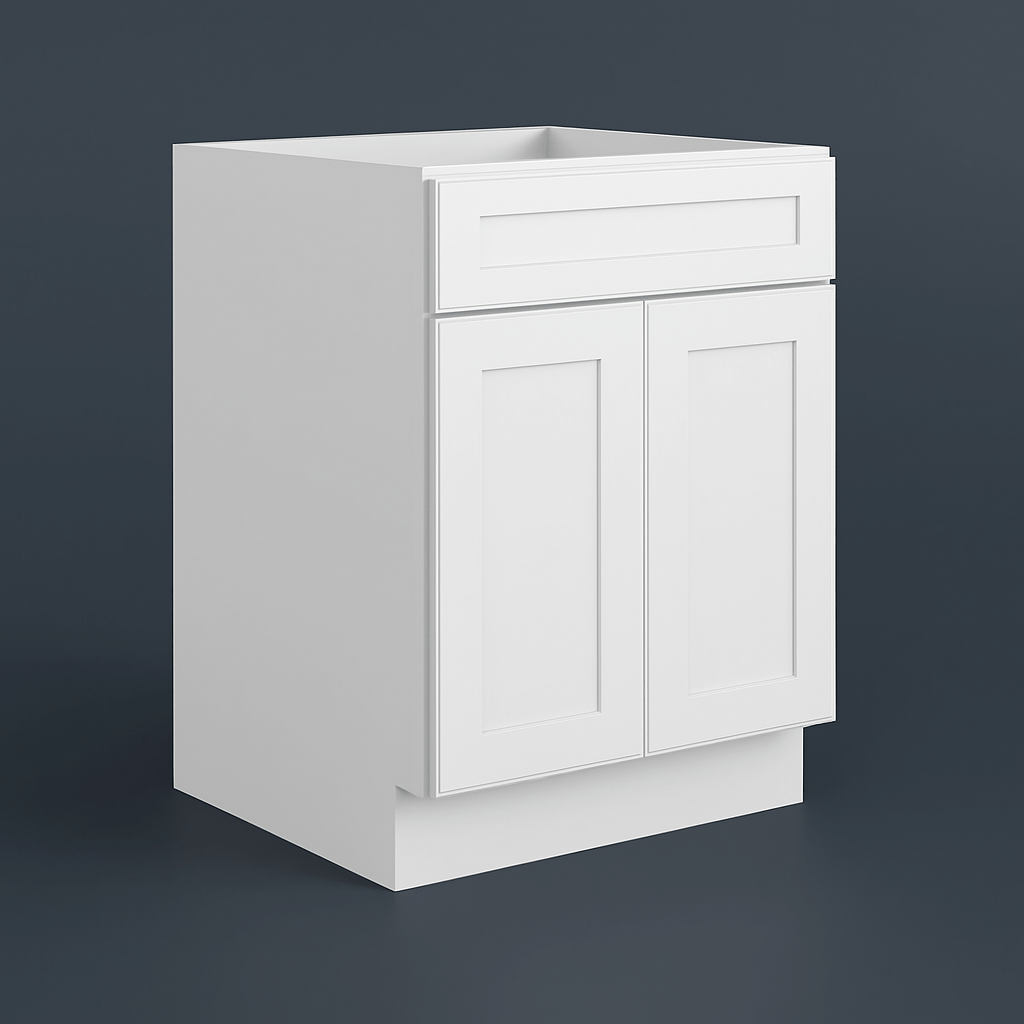 HOMLUX Ready-to-Assemble Drawer Base Kitchen Cabinet in Shaker White