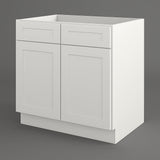HOMEIBRO Painted Shaker Style Ready to Assemble Base Cabinet, 33 in. W x 34-1/2 in. H x 24 in. D