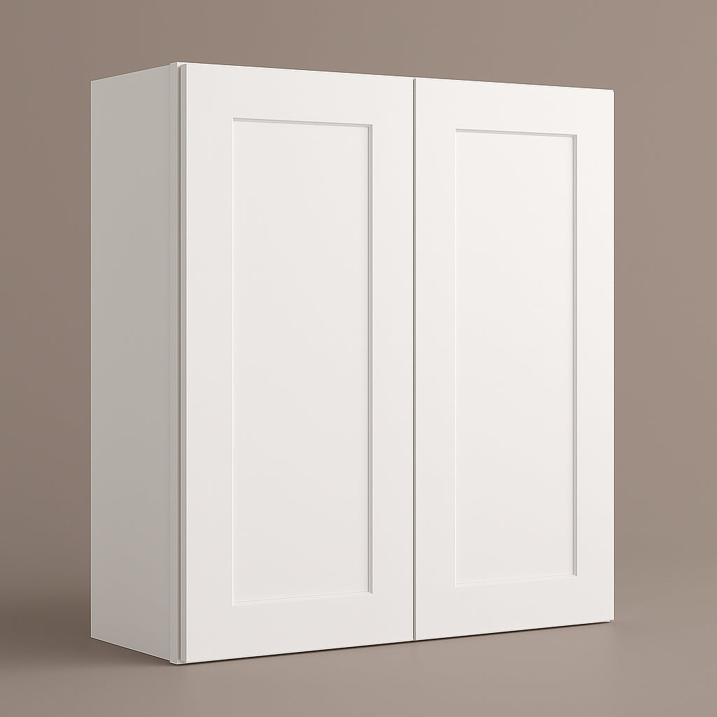 Plywell Shaker Double Door Wall Cabinet, 36x36x12 in, White