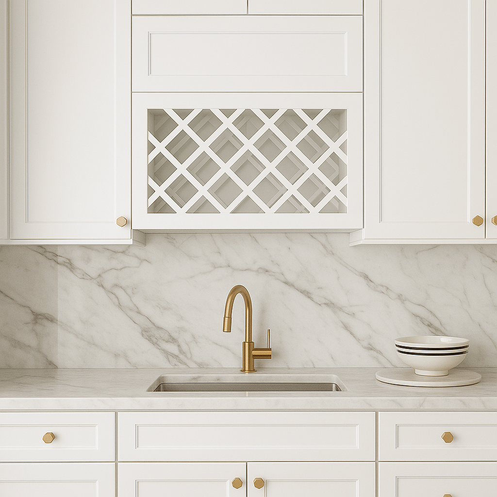 LIFEART CABINETRY Shaker Ready to Assemble Wall Wine Rack, White, 36x18x12