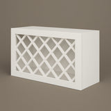LIFEART CABINETRY Shaker Ready to Assemble Wall Wine Rack, White, 36x18x12