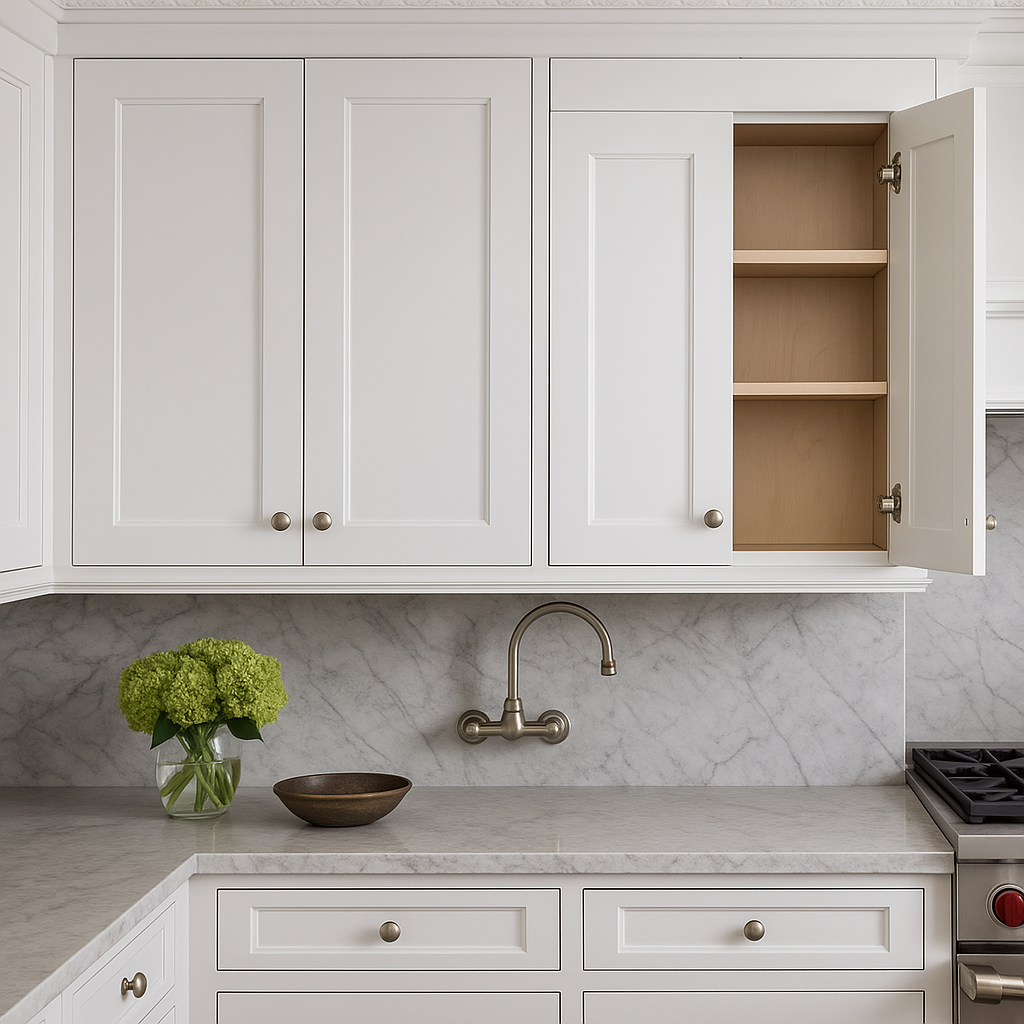 Bremen Cabinetry Shaker Wall Cabinet with Adjustable Shelves, White