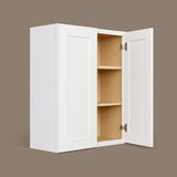 Bremen Cabinetry Shaker Wall Cabinet with Adjustable Shelves, White
