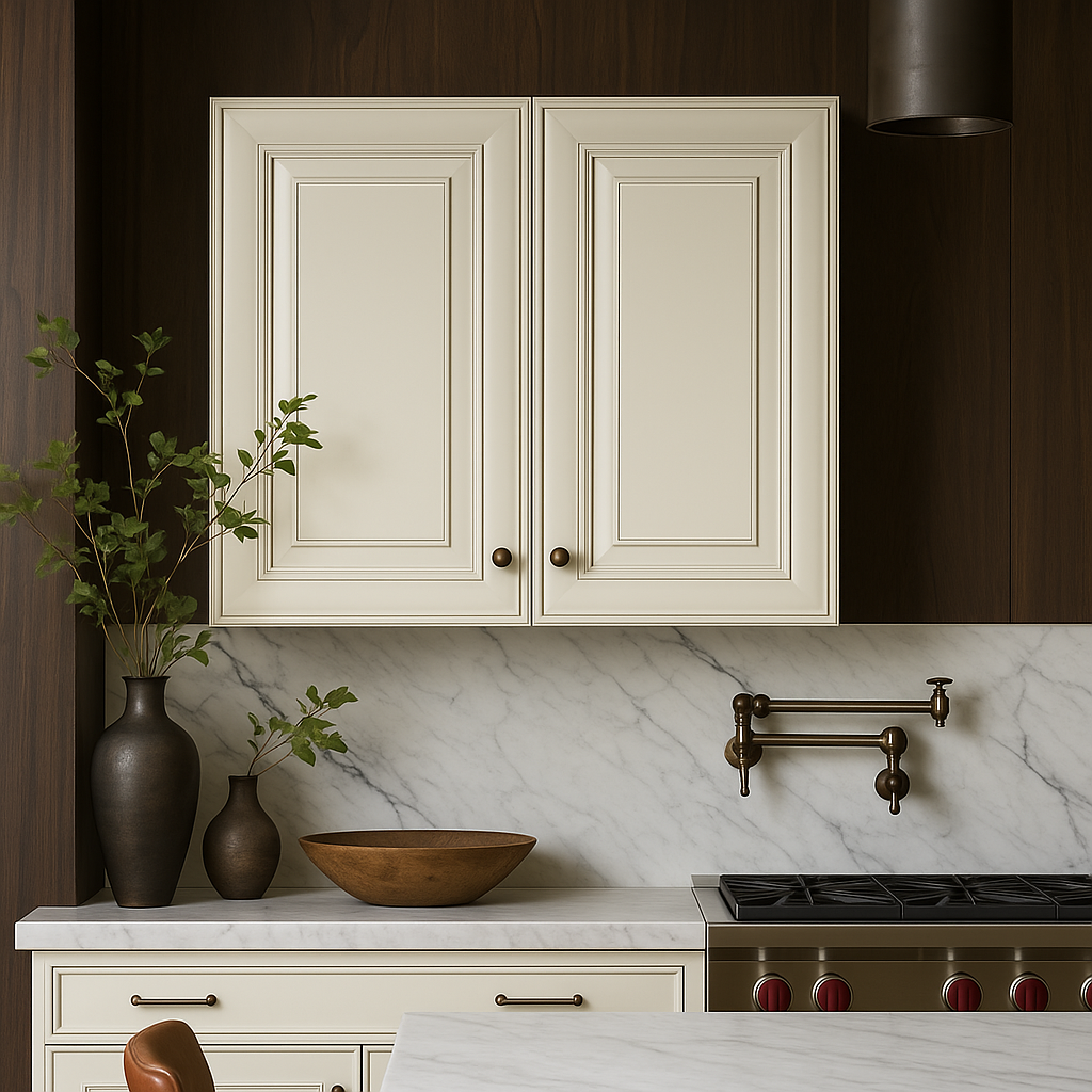 Plywell Antique White Double Door Wall Cabinet - 36x36x12 in.