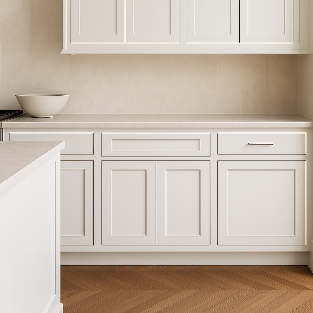 HOMEIBRO Newport Ready to Assemble White Plywood Shaker Base Kitchen Cabinet 24 in. W x 24 in. D x 34.5 in. H