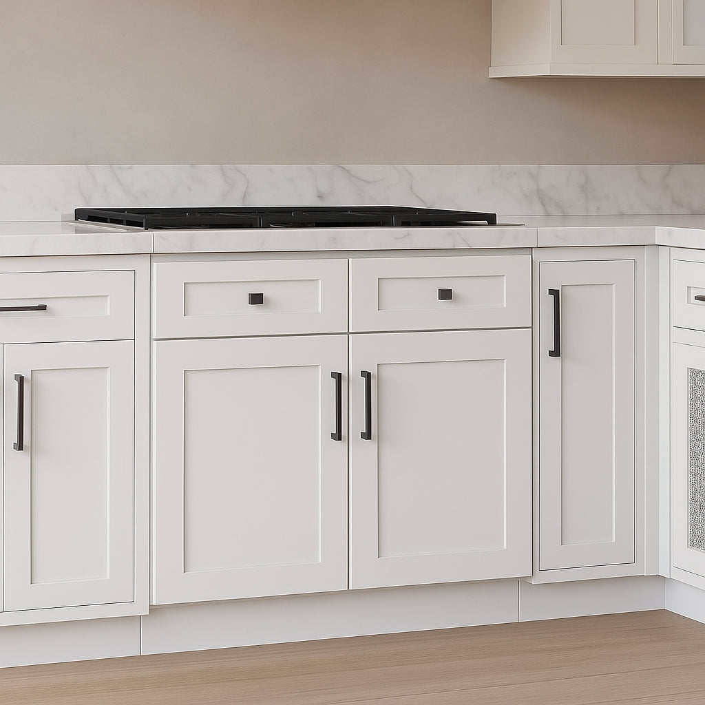 HOMLUX Ready to Assemble Drawer Base Kitchen Cabinet in Shaker White, 33 in. W x 24 in. D x 34.5 in. H
