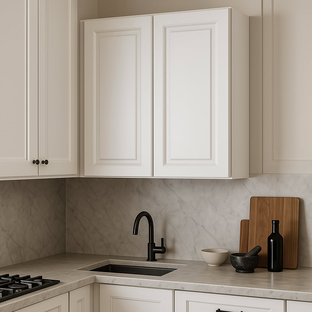 LIFEART CABINETRY Newport Ready to Assemble 33x36x12 in. 2-Door Wall Cabinet with 2-Shelves in Classic White