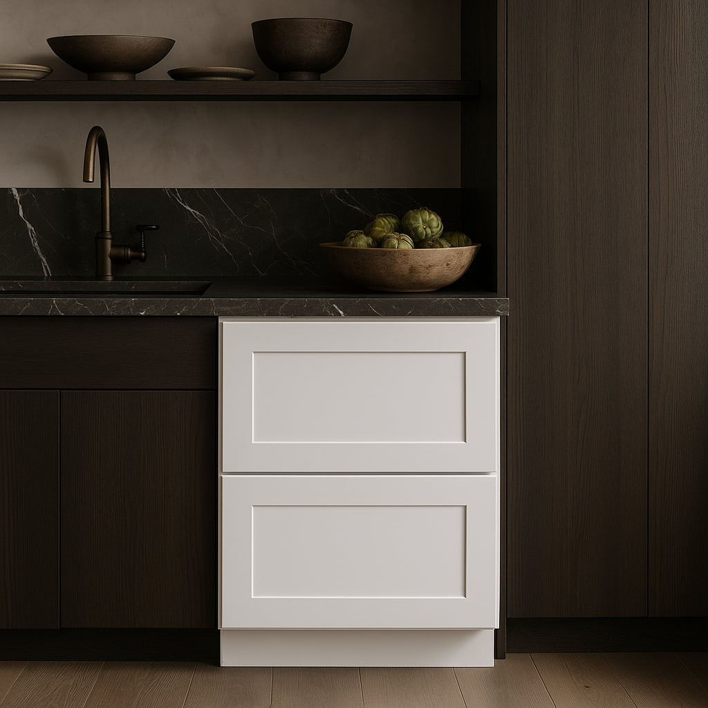 HOMLUX Ready to Assemble Drawer Base Kitchen Cabinet in Shaker White