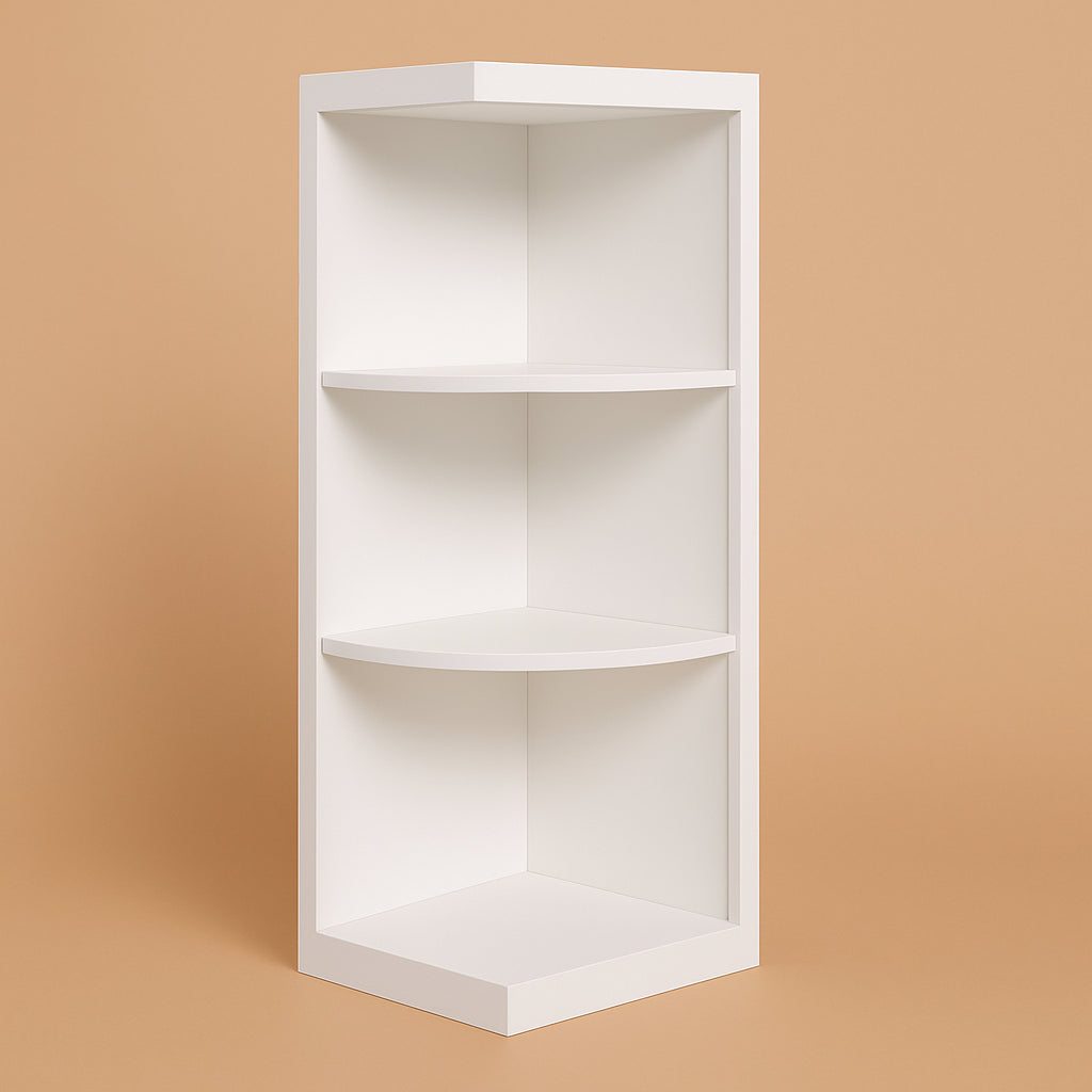Plywell Shaker Wall End Open Shelf Cabinet, Ready to Assemble, White