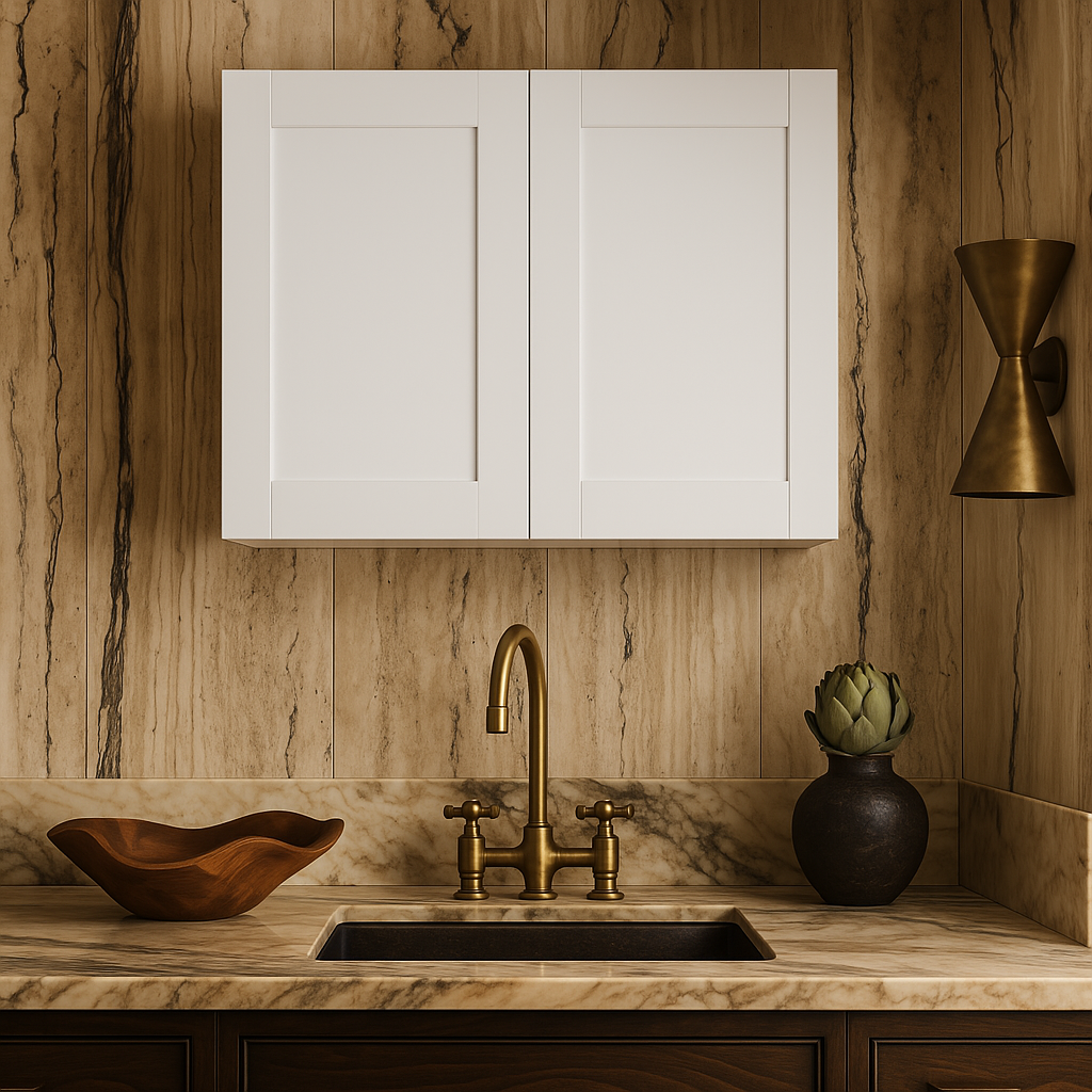 MILL'S PRIDE Richmond Verona White Shaker Wall Kitchen Cabinet - 30 in W x 12 in D x 24 in H