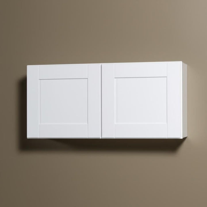 MILL'S PRIDE Richmond Verona White Shaker Wall Kitchen Cabinet - 30 in W x 12 in D x 24 in H