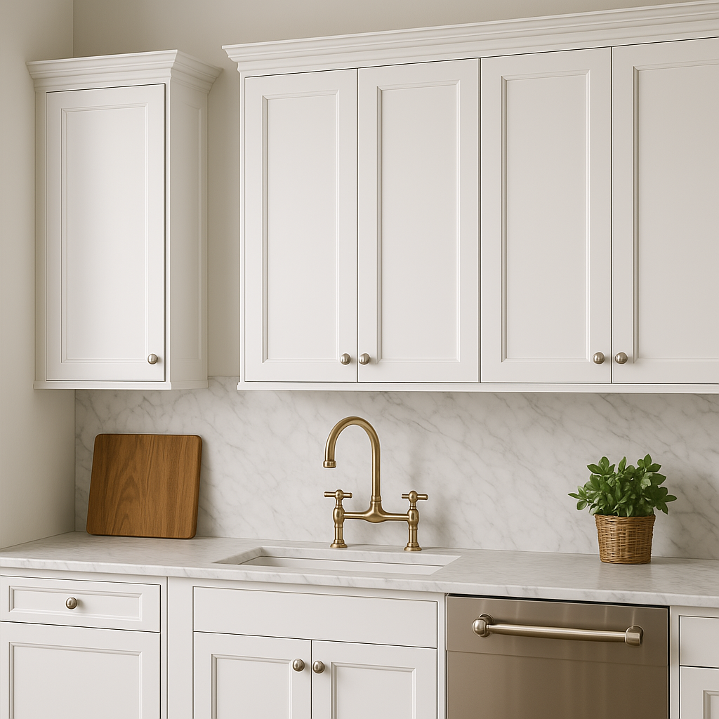 PELHAM & WHITE Keyport Shaker Wall Kitchen Cabinet, 18 in. W x 12 in. D x 36 in. H, White