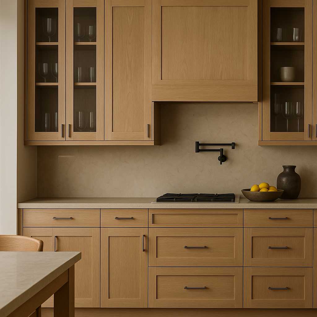 Hampton Bay Avondale Ready to Assemble Plywood Shaker Wall Kitchen Cabinet in White Oak