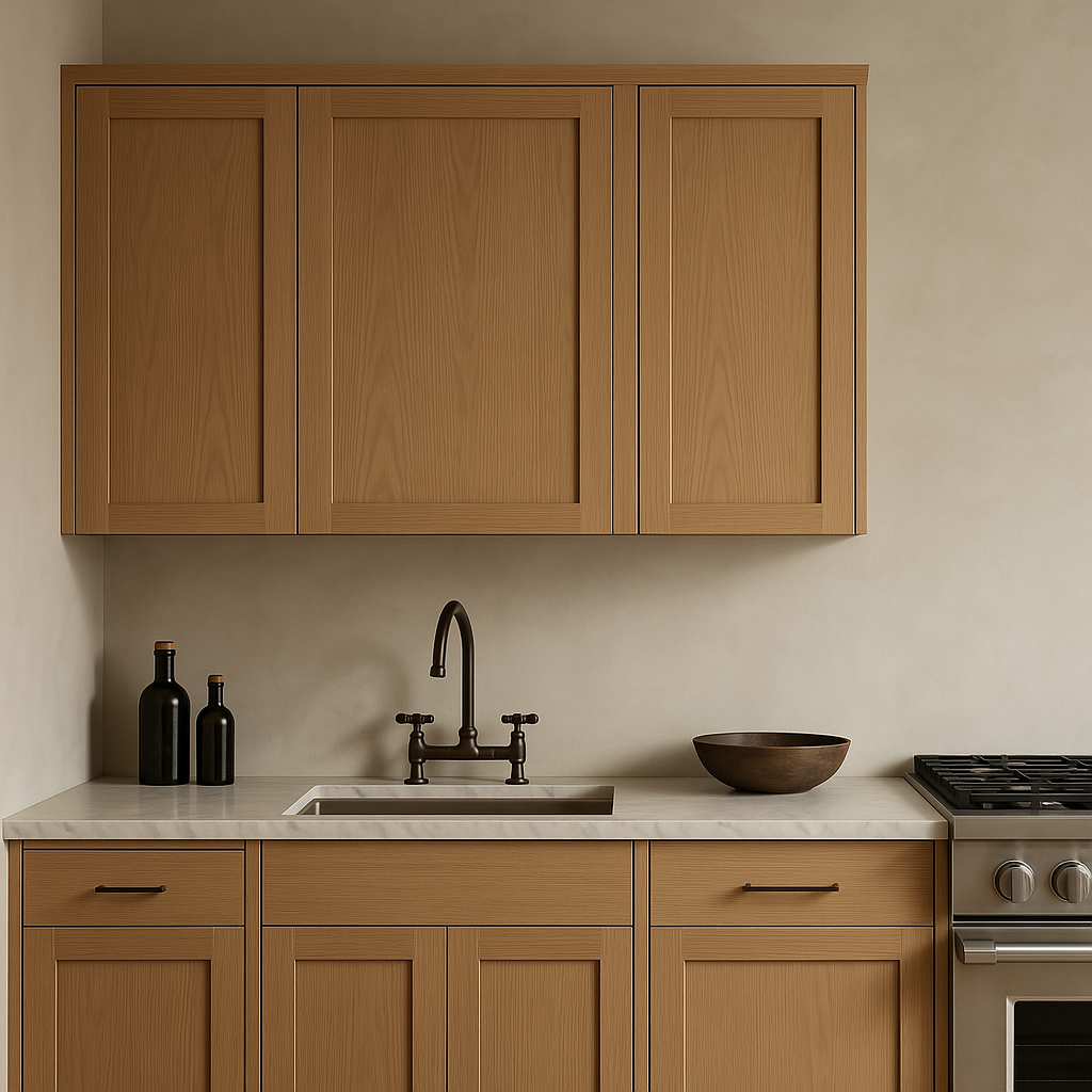 Hampton Bay Avondale Shaker Wall Kitchen Cabinet in White Oak - 21x12x36