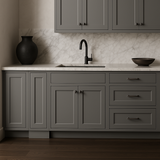 PELHAM & WHITE Keyport Shaker Charcoal Base Kitchen Cabinet - Tool-Free Assembly