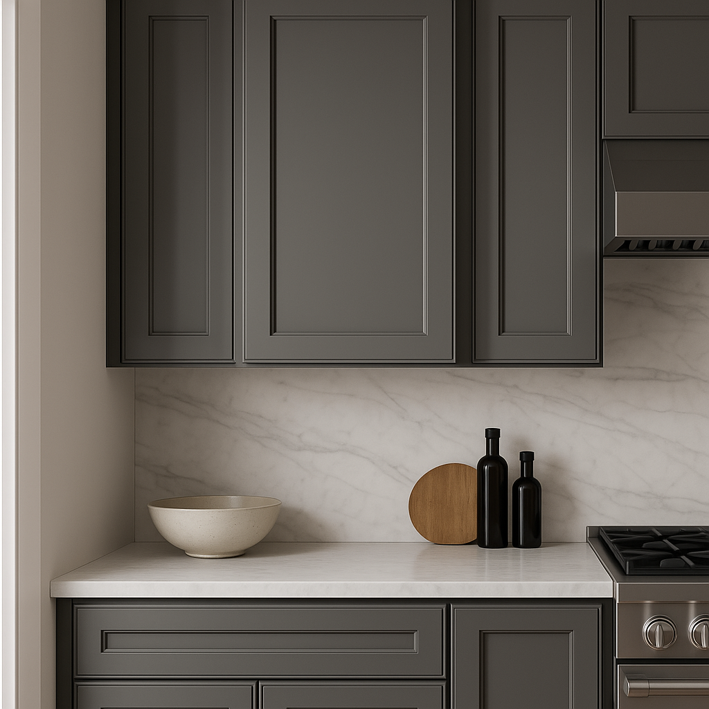 PELHAM & WHITE Keyport Shaker Wall Kitchen Cabinet, Charcoal, 18x12x30