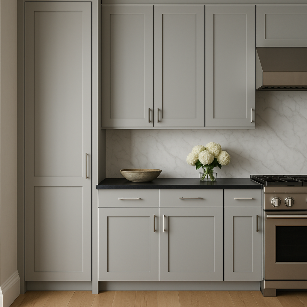 MILL'S PRIDE Richmond Vesuvius Gray Plywood Shaker Wall Kitchen Cabinet - Ready to Assemble