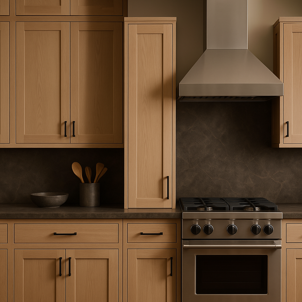 Hampton Bay Avondale Shaker Wall Kitchen Cabinet in White Oak - 12x12x42