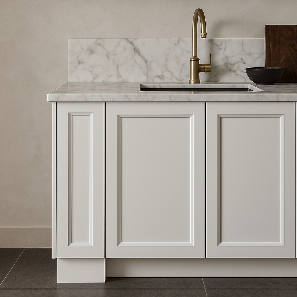 PELHAM & WHITE Keyport Shaker White Plywood Kitchen Cabinet - Tool-Free Assembly